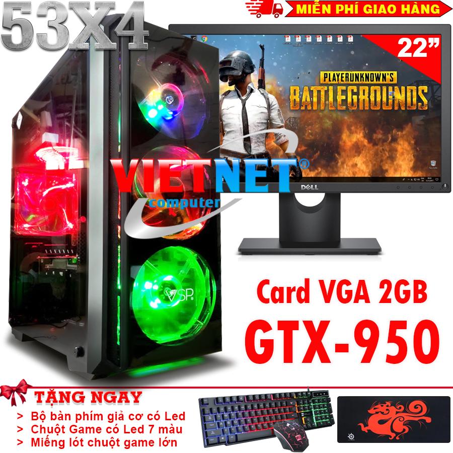 [HCM]Bộ máy tính chơi game VNgame 53X4 chip i5 3470 card VGA GTX - 950 Ram 12GB Hdd 500GB + màn hình 22 inch