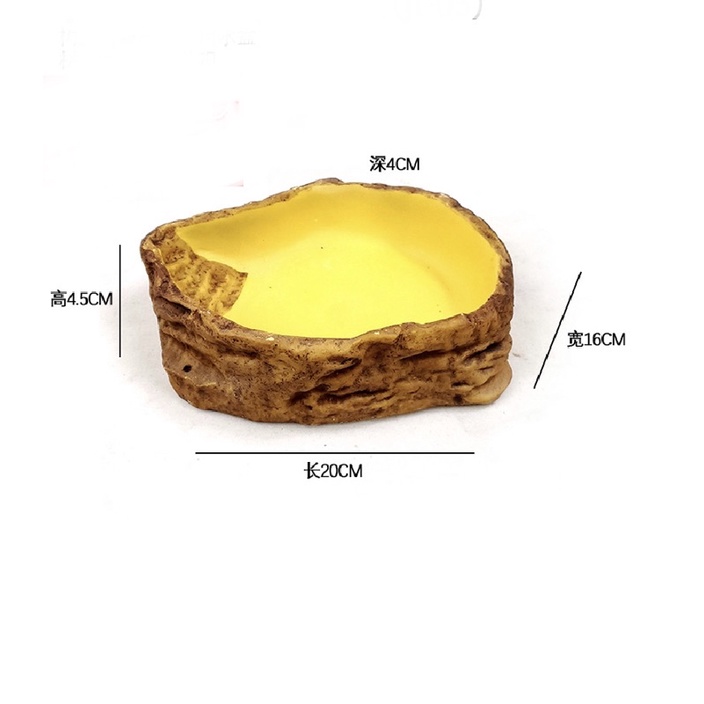 Bát ăn bò sát kiểu cổ đại - Bát ăn bát nước cho bò sát