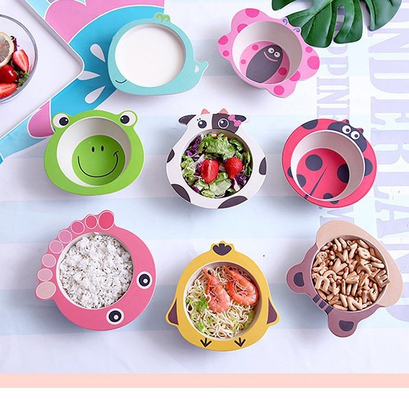 Bát ăn dặm lúa mạch hình con vật đáng yêu cho bé