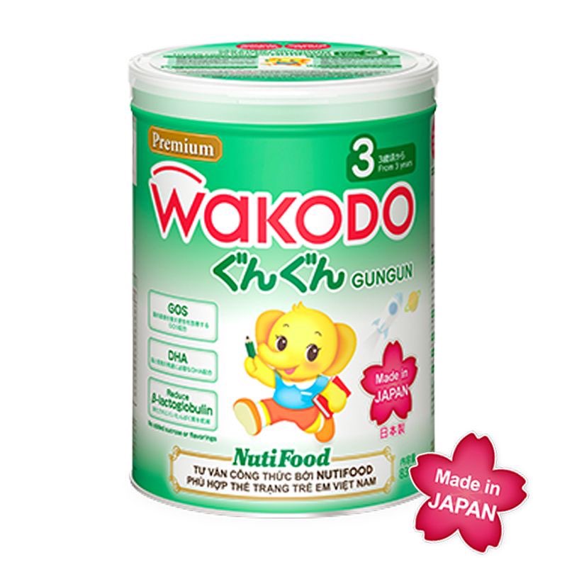 Sữa bột wakodo gungun số 3 830g