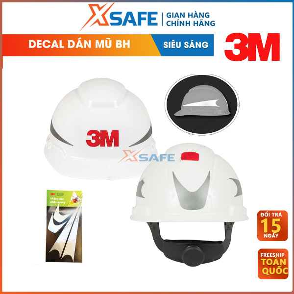 Decal phản quang 3M dán mũ bảo hộ, nón bảo hiểm, siêu sáng, tăng an toàn khi chạy xe, lao động ban đêm - sản phẩm chính hãng [XSAFE]