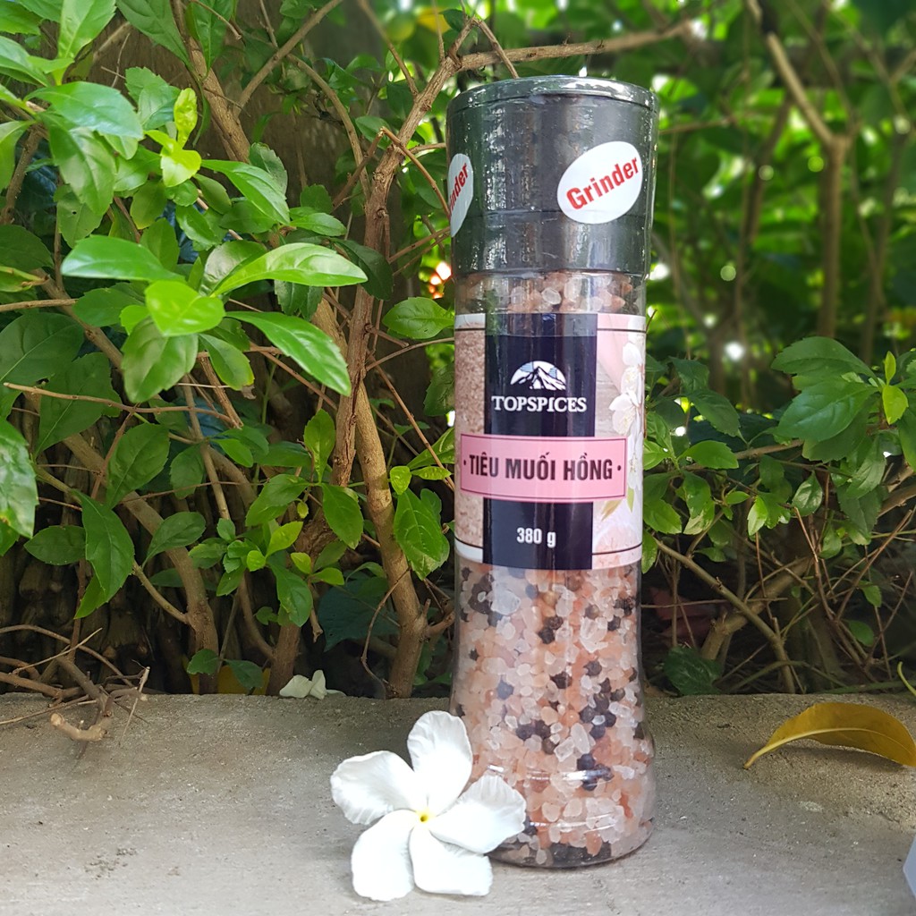 Chai tiêu muối hồng (có cối xay 1 lần), 380g