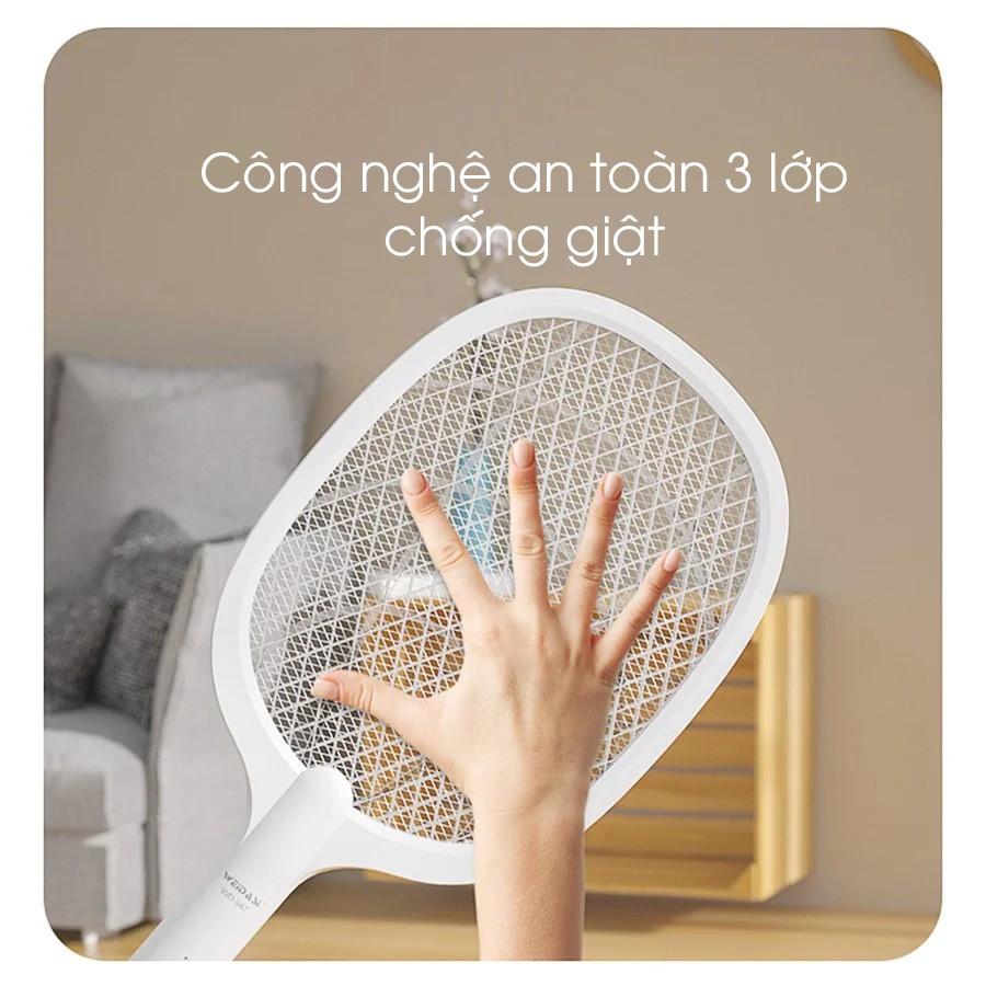 [BẢO HÀNH 12 THÁNG] Vợt muỗi thông minh tự động bắt muỗi, vợt bắt muỗi tự đông cao cấp giá rẻ kèm đế và dây sạc USB - Vợt muỗi điện quang, vợt muỗi rạng đông đa năng, vot muoi, vot bat muoi