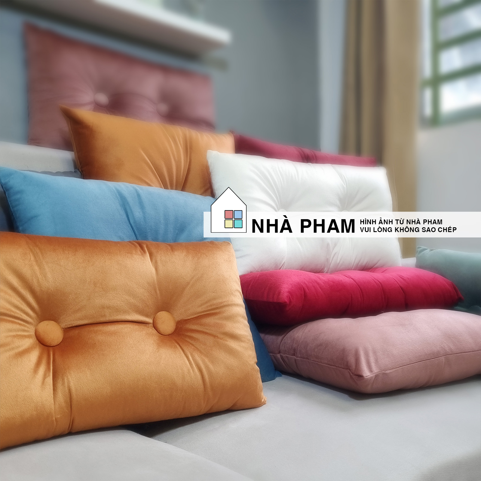 Gối Sofa Trang Trí SMILE PHAM (45cmx45cm)