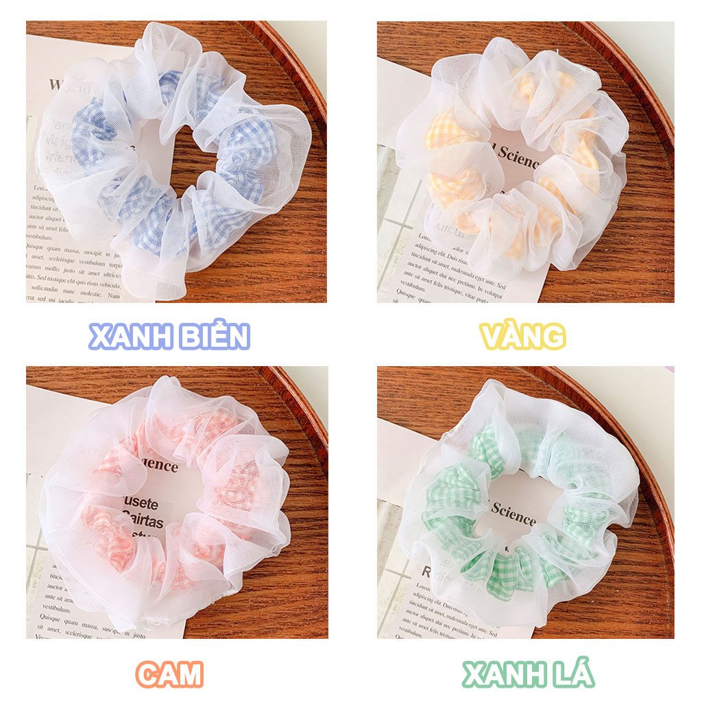 Cột tóc vải Scrunchies Caro mây CT60