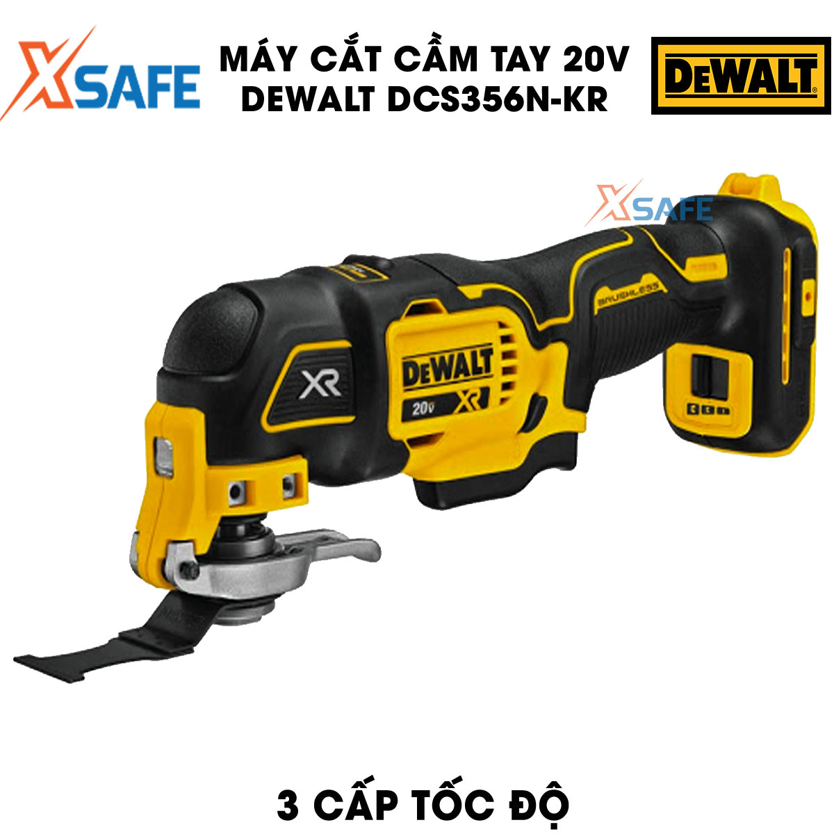 Portable cutting machine 20V DeWalt bundled set accessories cutting blade. Cutter DeWalt, equipped with LED lights work, material with non-slip rubber and quiet, three-speed, guarantee genuine-distribution genuine xsafe