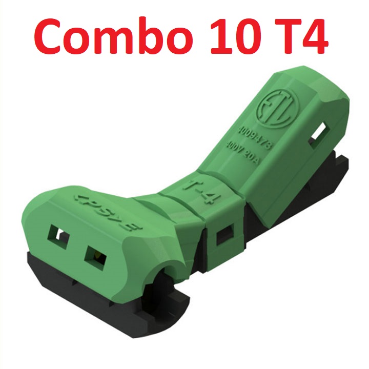 Combo 10 cút nối dây điện T4 JOWX Hàn Quốc cút nối phân nhánh chữ T