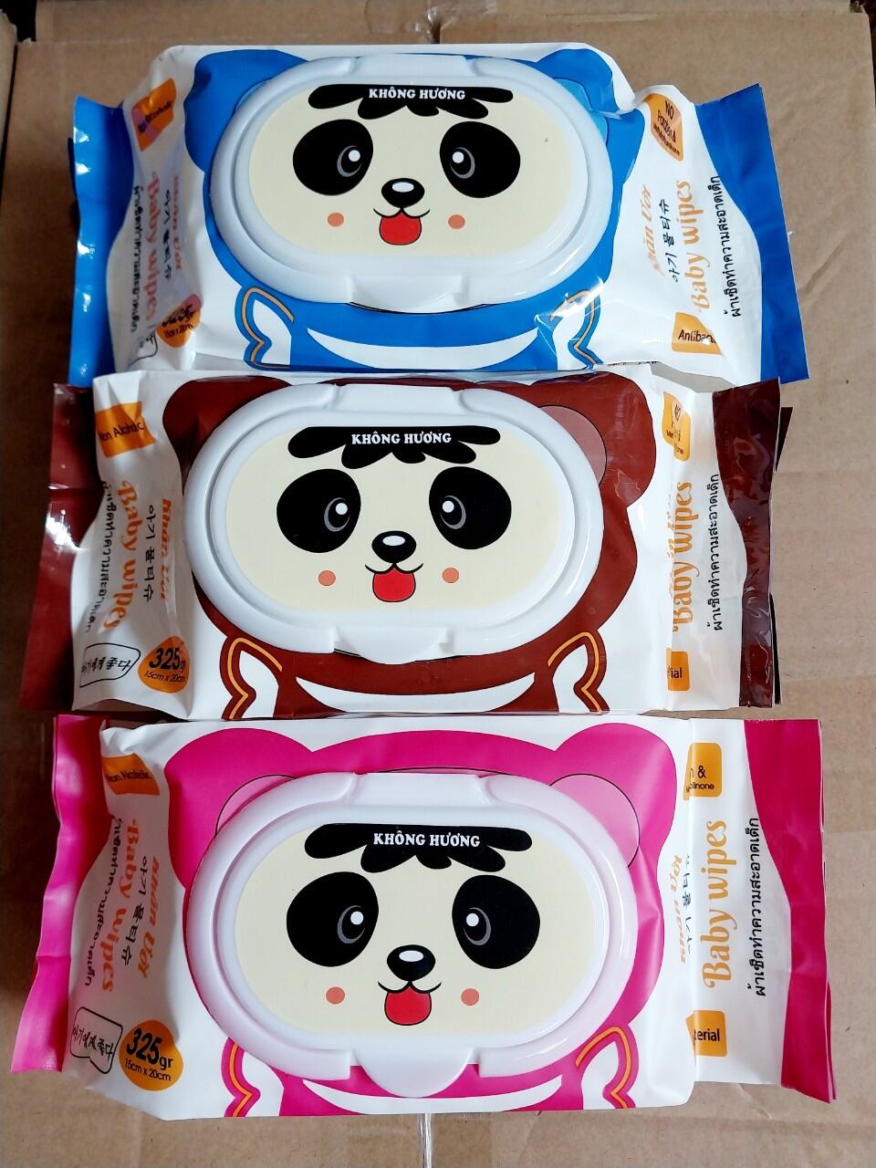 Combo 5 gói khăn ướt Baby Wipes gấu lớn 325g