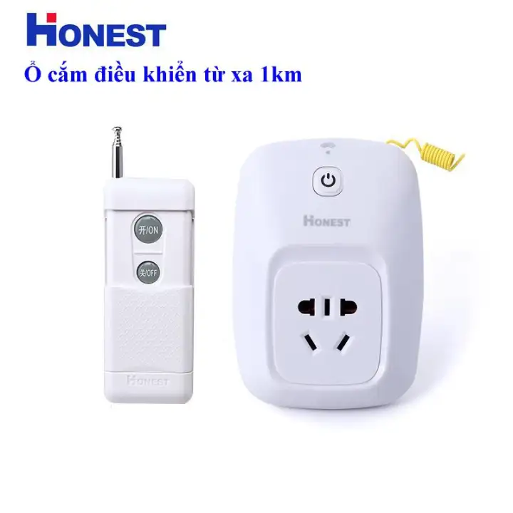 Ổ cắm điều khiển từ xa honest 1000m công suất lớn , ht-9501wcd 1km cong tac dieu khien