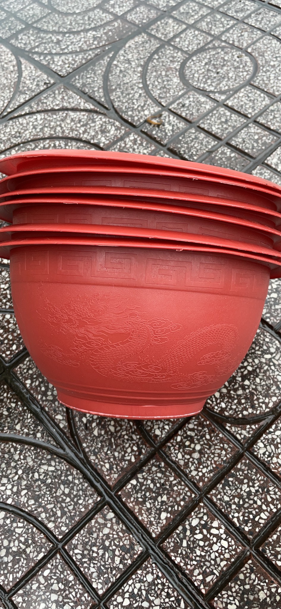 Bộ 10 cái Chậu Truyền thống đỏ 30cm lọt lòng 26 cm