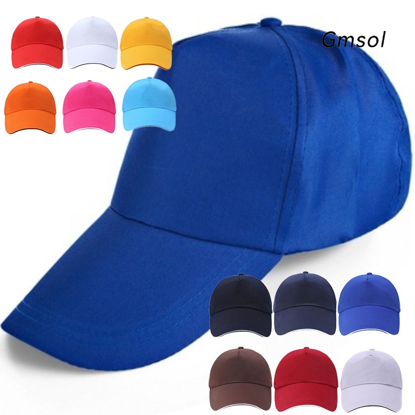 Solid Color Baseball Caps Sun Protection Peaked Cap Travel Hat Sun Hat