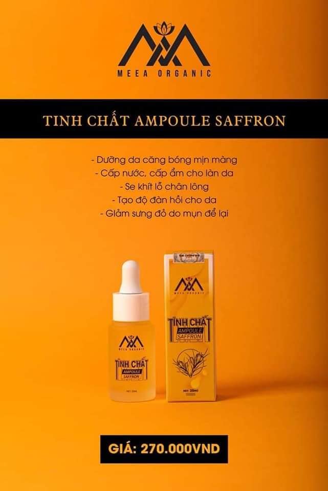 SERUM COLLAGEN CÁ HỒI – TINH CHẤT AMPOULE SAFFRON COLLAGEN MEEA ORGANIC