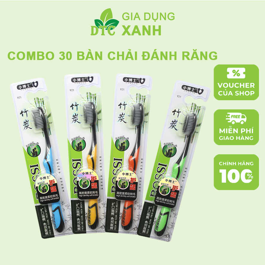 Bàn chải đánh răng bossi 921 - bàn chải than tre than hoạt tính siêu sỉ, bàn chải đánh răng bossi 921