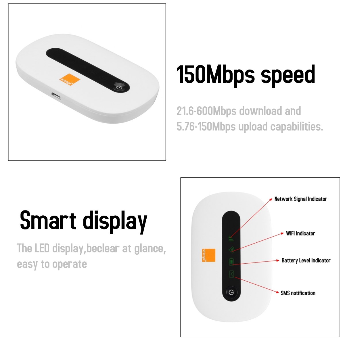 Bộ Phát Wifi Di Động 3G/4G Huawei E5220.