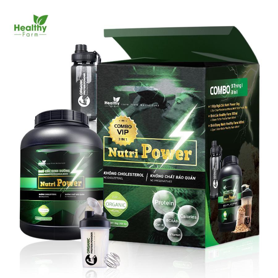 Bột whey, whey protein thực vật Protein Mix Nutri Power 3kg, tăng cân