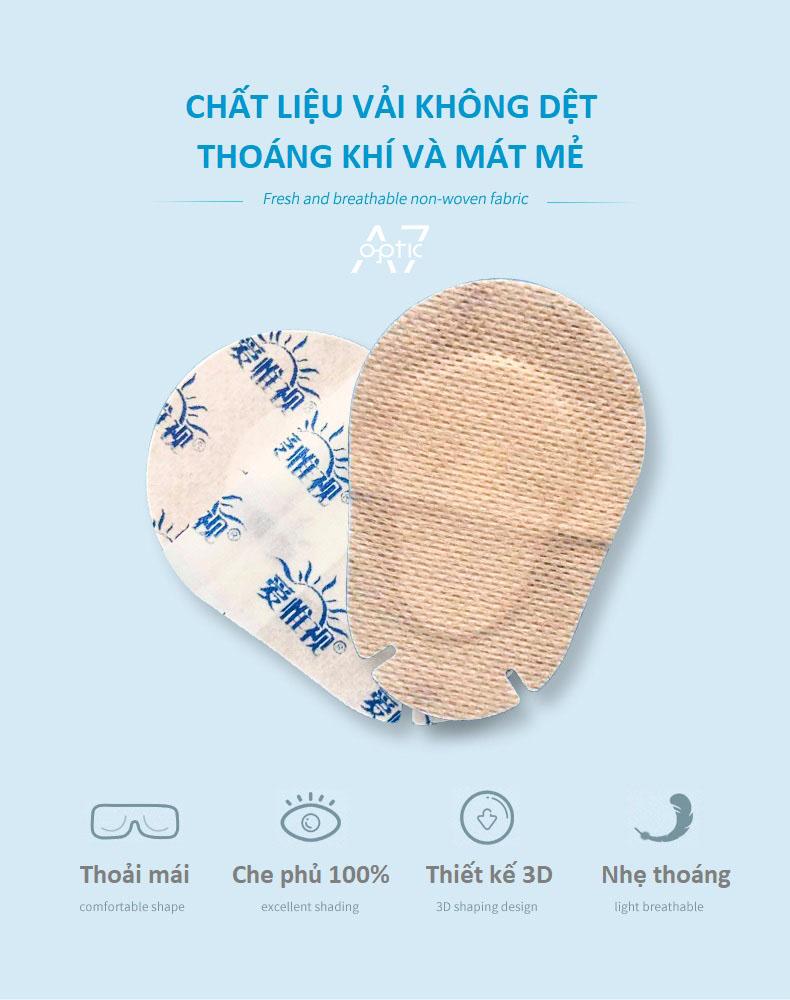 Miếng dán mắt kích thích thị giác, tập nhược thị ( full hộp 20 miếng)