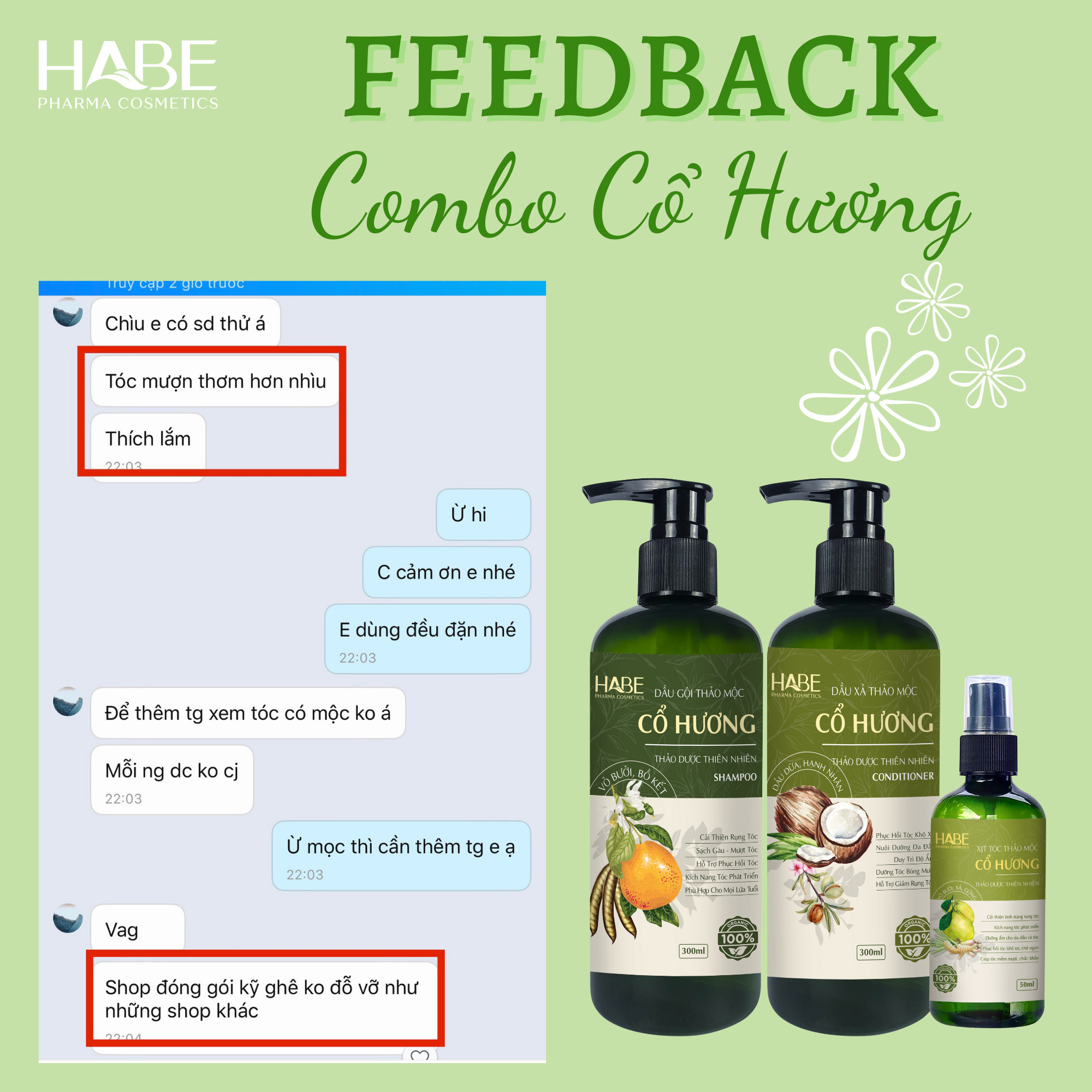 Combo Gội Xả Xịt Cổ Hương