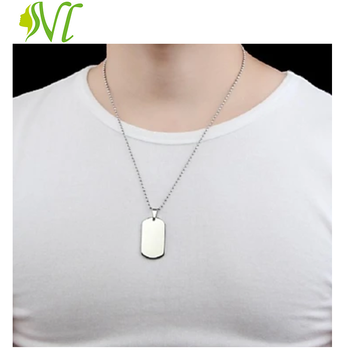 Dây chuyền hình thẻ bài inox