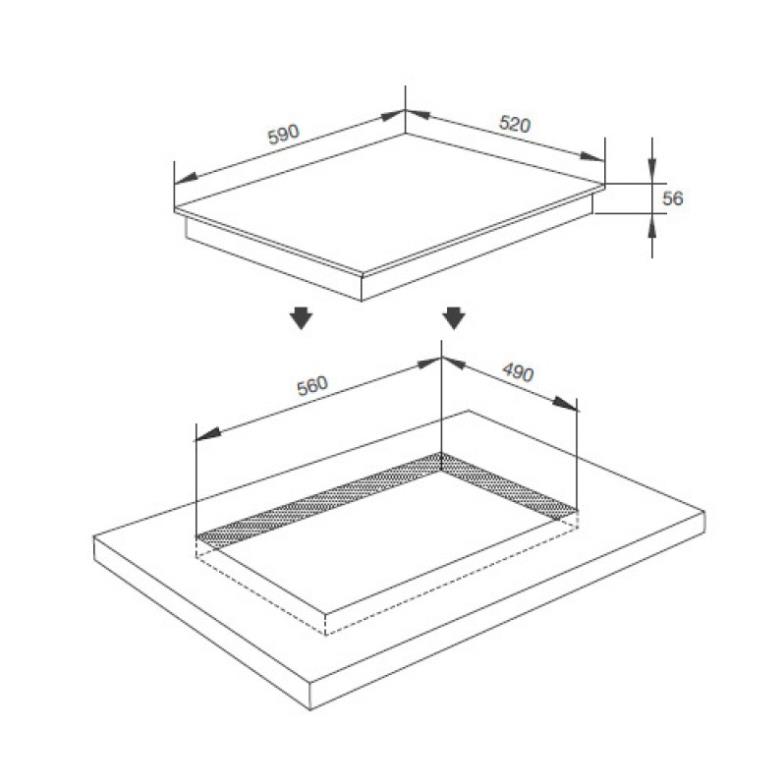 Bếp điện từ âm Malloca 3 TỪ MH 5903 IN