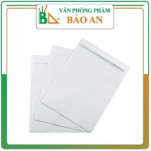 10 Phong bì trắng A4 Đ/L100,phù hợp cho việc lưu trữ, ký gửi giấy tờ nhanh gọn.