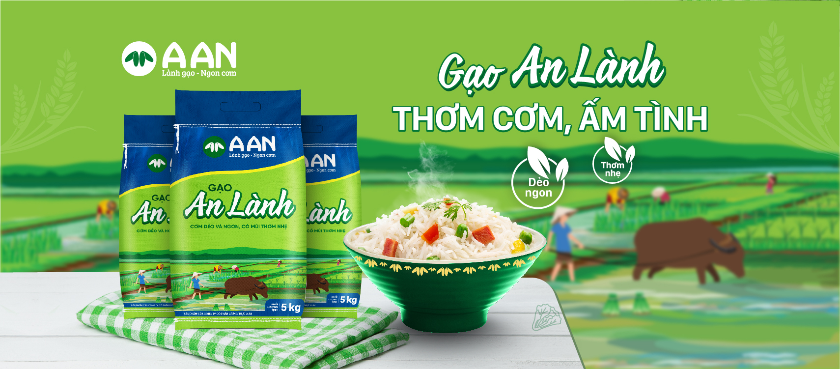 Gạo An Lành Gạo A An Túi 5 KG
