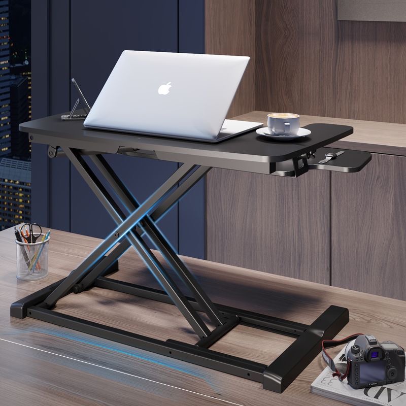 Standing notebook desktop folding computer desk with elevated height adjustable desk and standing workbench on the desk
