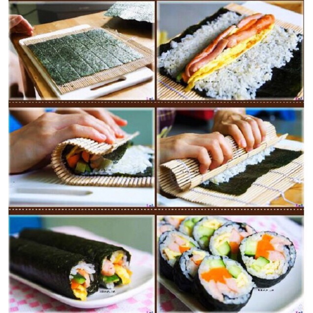 Mành tre cuốn kimbap
