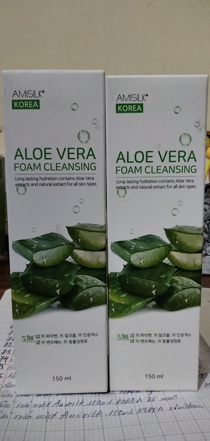Sữa Rửa Mặt Amisilk Hàn Quốc nha đam 150ml