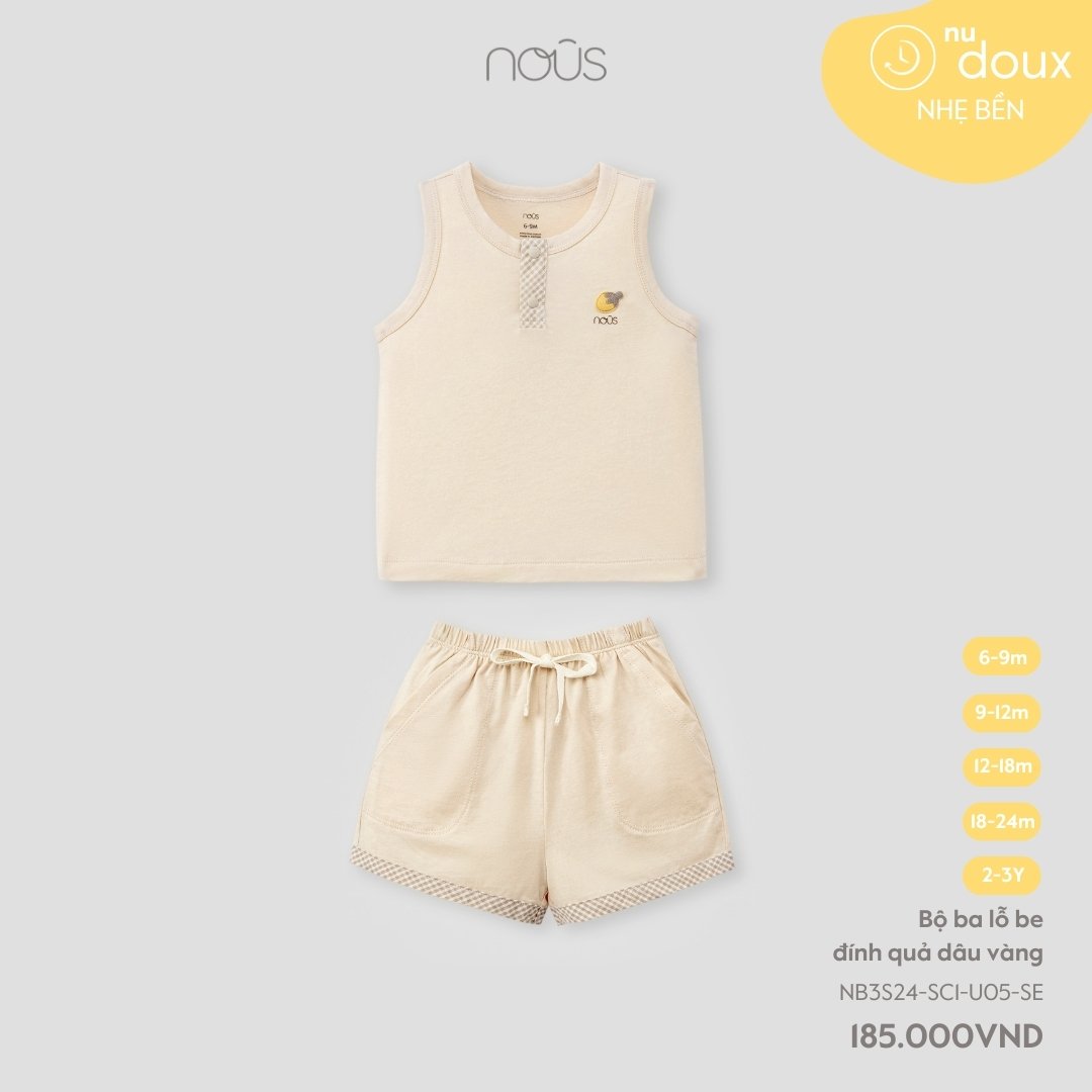 Bộ ba lỗ Nous cho bé 6m - 24m