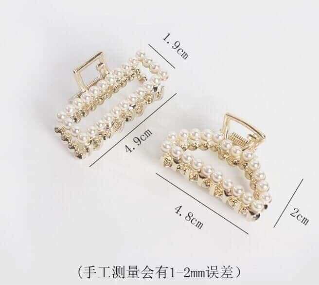 KẸP TÓC NỮ NGỌC TRAI [ SET 2 CÁI ]