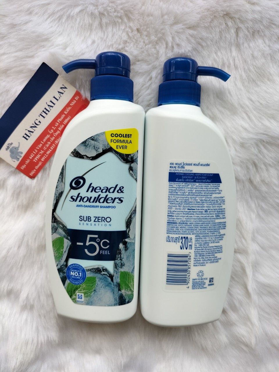 [HCM]Dầu gội Head & Shoulders Thái Lan 370ml Bạc hà mát lạnh Sub Zero