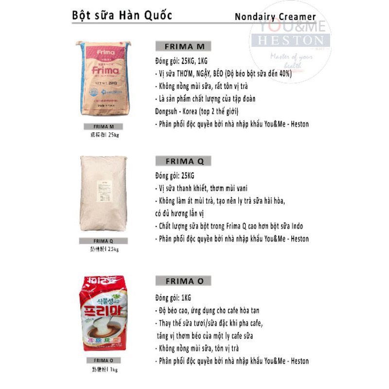 Bột Sữa Béo Frima M 25kg Hàn Quốc