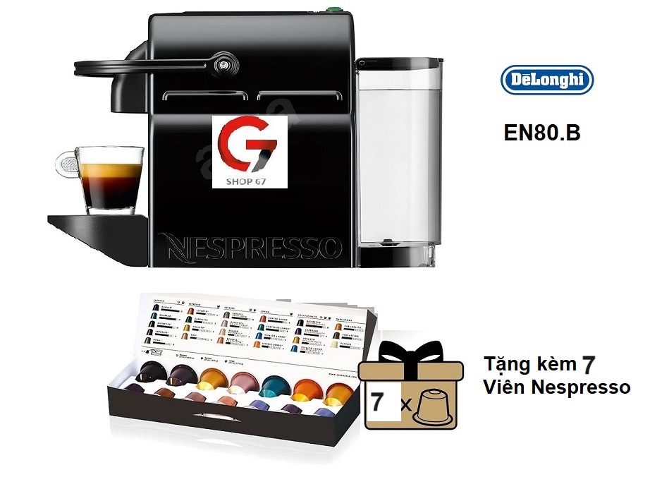 [Trả góp 0%]Máy pha cà phê viên nén Delonghi Nespresso Inissia Black - EN80.B