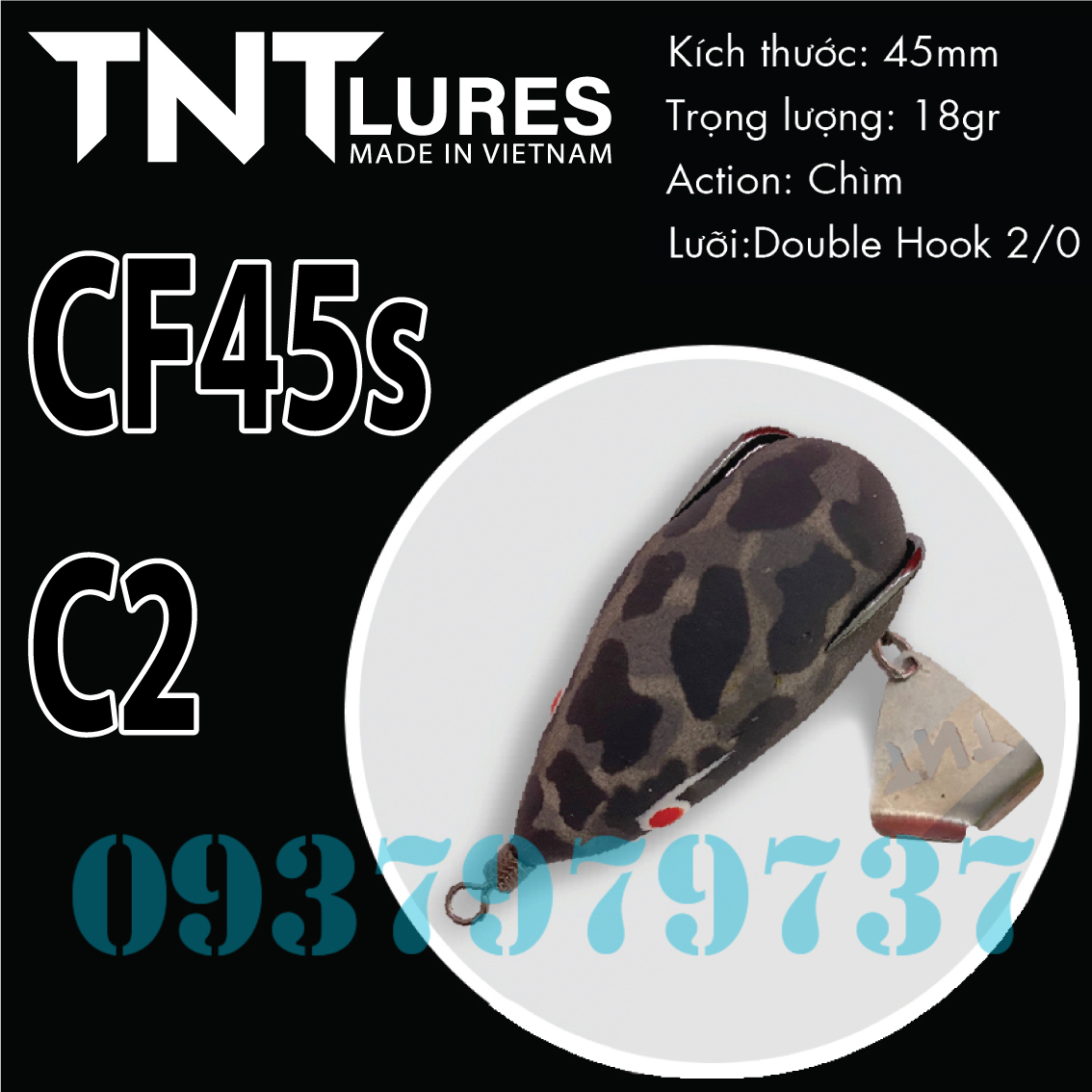 - - cf45s - mồi câu lure - mồi giả - mồi nhái hơi - mồi câu cá lóc