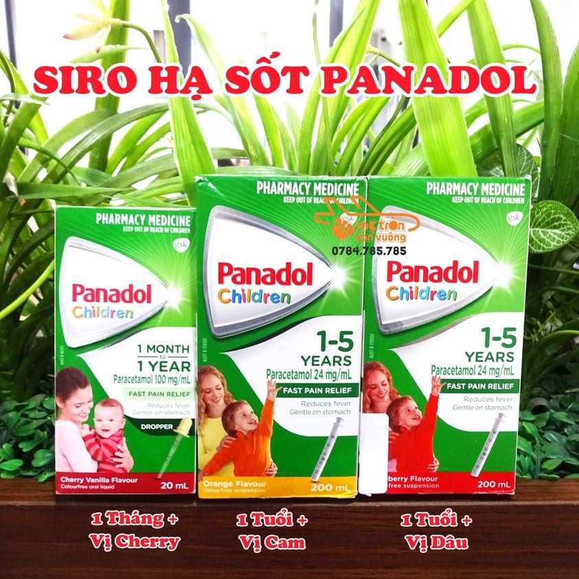 Siro giảm đau, hạ sốt Panadol vị cam 200ml