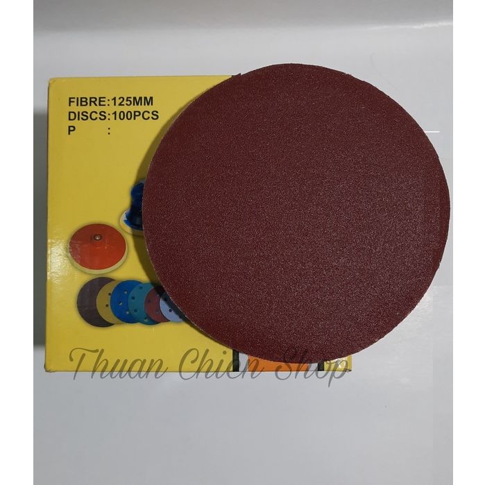 HỘP GIẤY CHÀ NHÁM DÍNH TRÒN 125 MM [1 HỘP/100 TỜ]