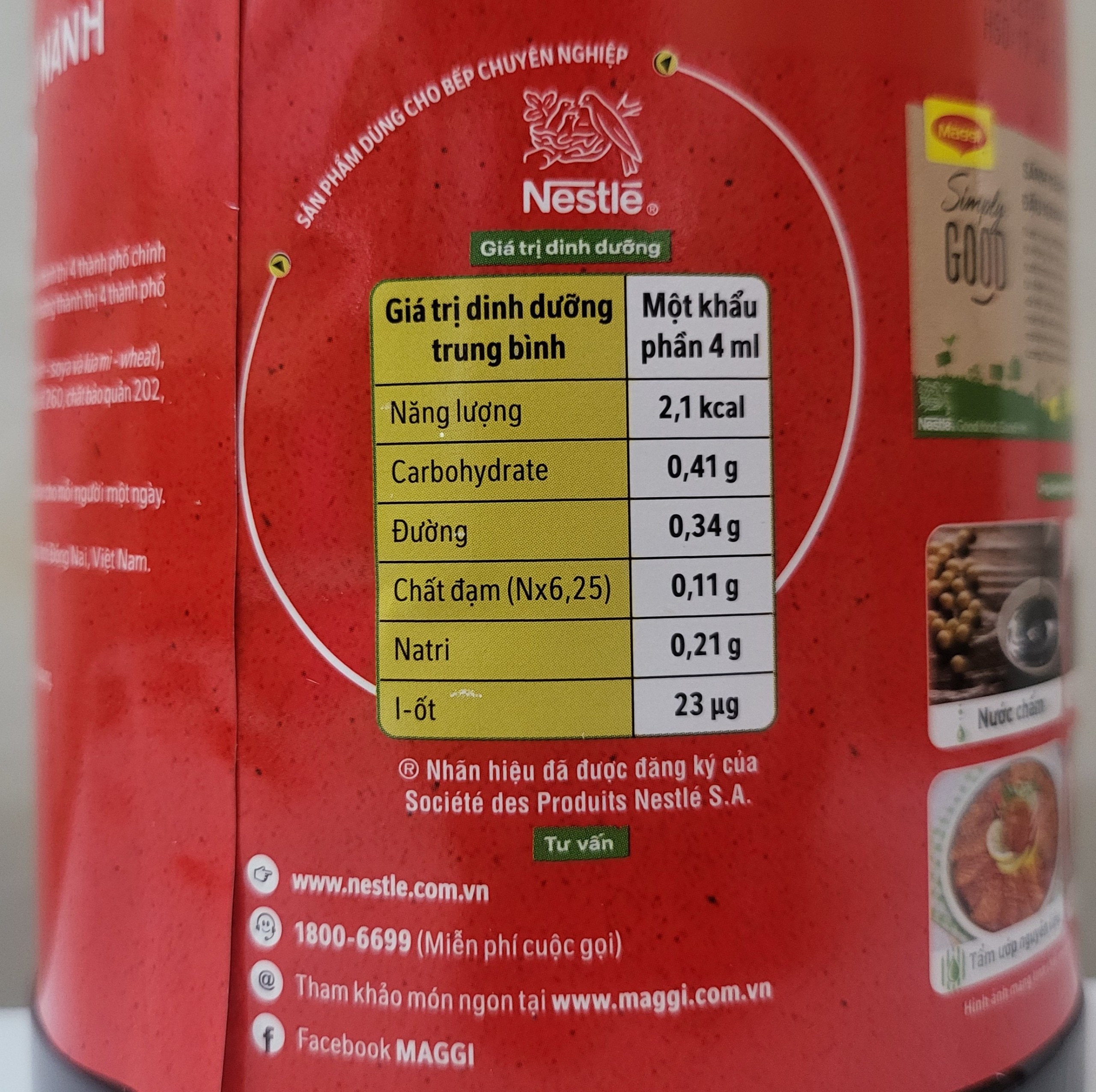 [BÌNH 1.8 Lít – ĐẬM ĐẶC] NƯỚC TƯƠNG ĐẬU NÀNH (mẫu mới) [VN] MAGGI Dark Soybean Sauce