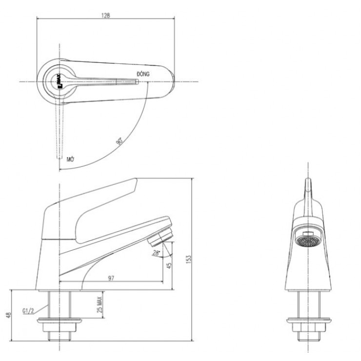Vòi Nước Lạnh Lavabo Inax LFV-17