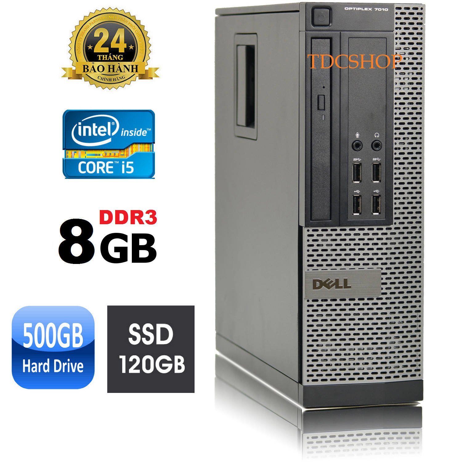 [Trả góp 0%]Case máy tính đồng bộ dell optiplex 7010 core i5 3470 ram 8gb ổ cứng ssd 120gb HDD 500GB. Hàng Nhập Khẩu