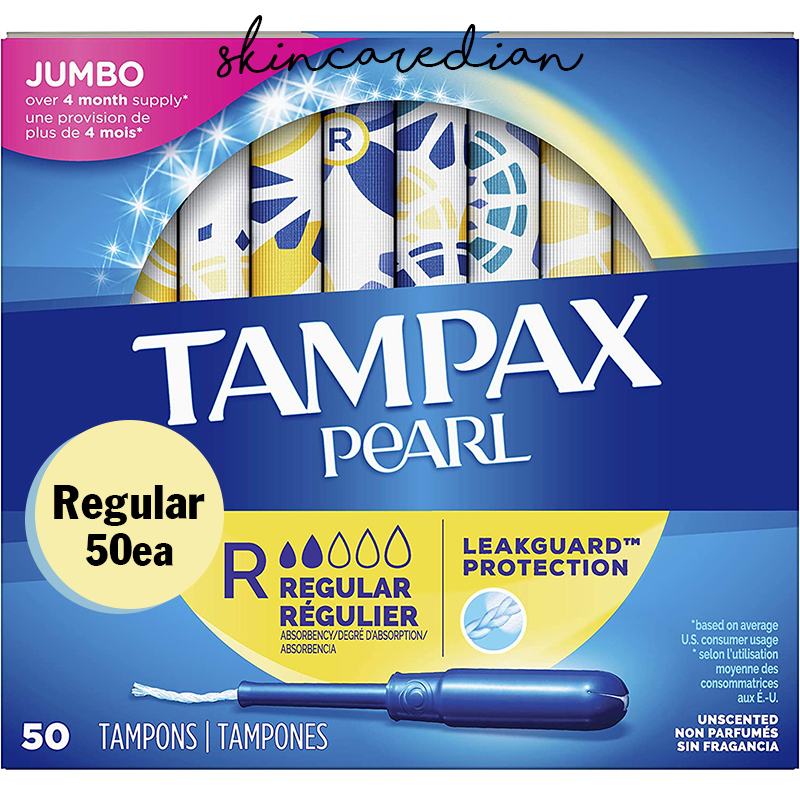 TAMPAX PEARL - Tampon thấm hút size 2 giọt - hộp 50 miếng