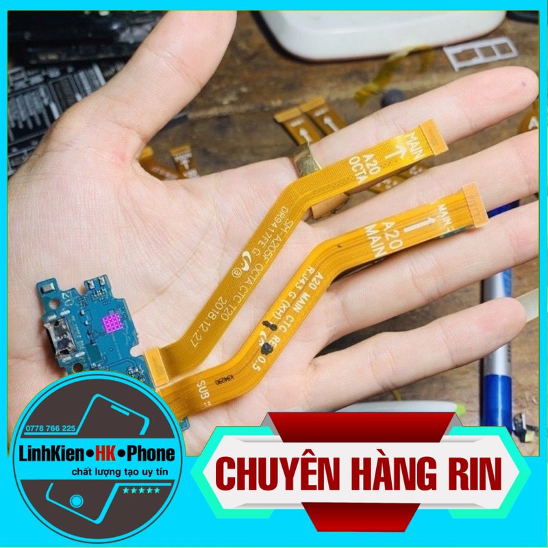 Main sạc,cáp nối main,cáp nối màn hình rin bóc máy,A205