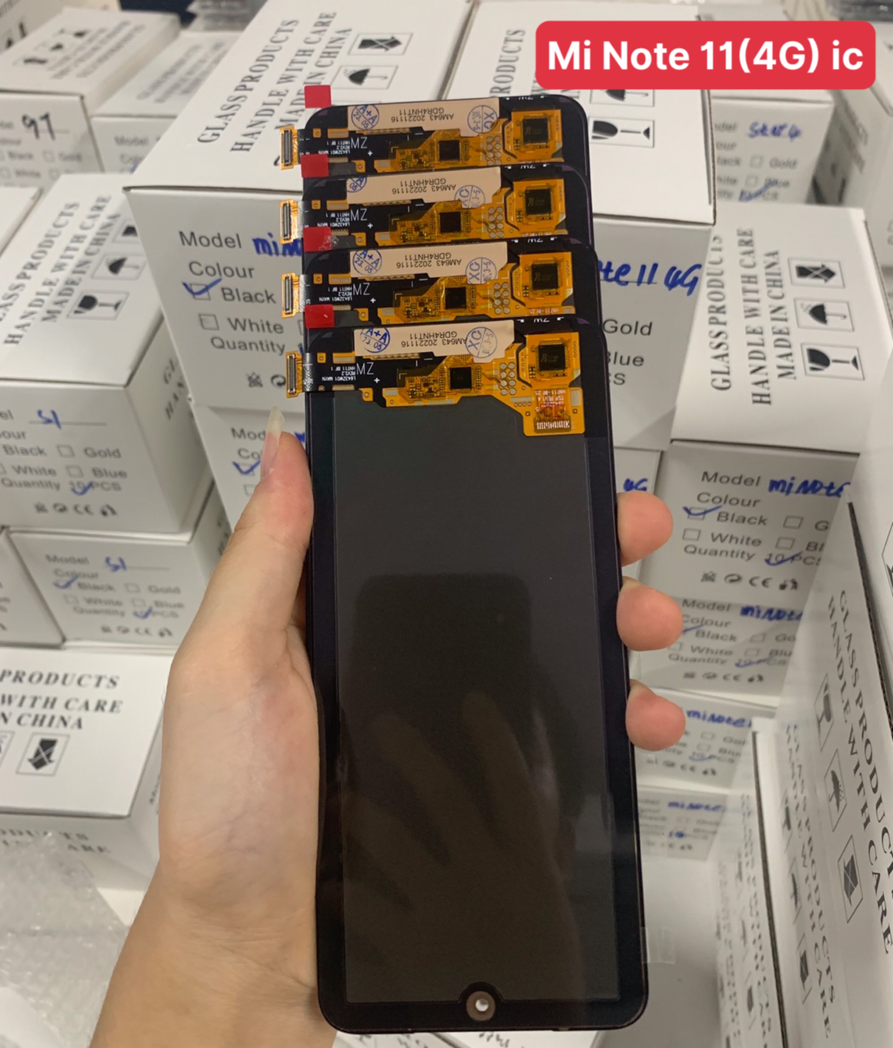Màn hình oled (2ic) Xiaomi Redmi note 11 4G / Redmi note 11S màu đen (chất lượng như zin)