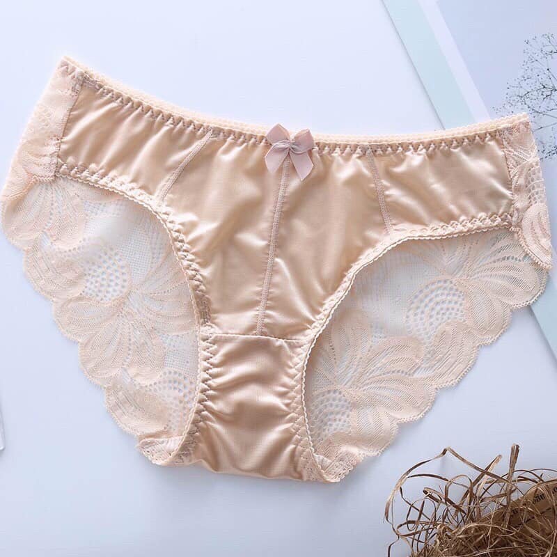 1 Chiếc Quần Lót Ren Nữ Phi Lụa Dòng Cao Cấp (Freesize 40-53kg)- Myn.Official