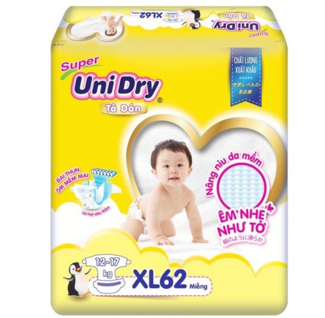 Tã dán Unidry size M76 - size L68 - size XL62 miêng