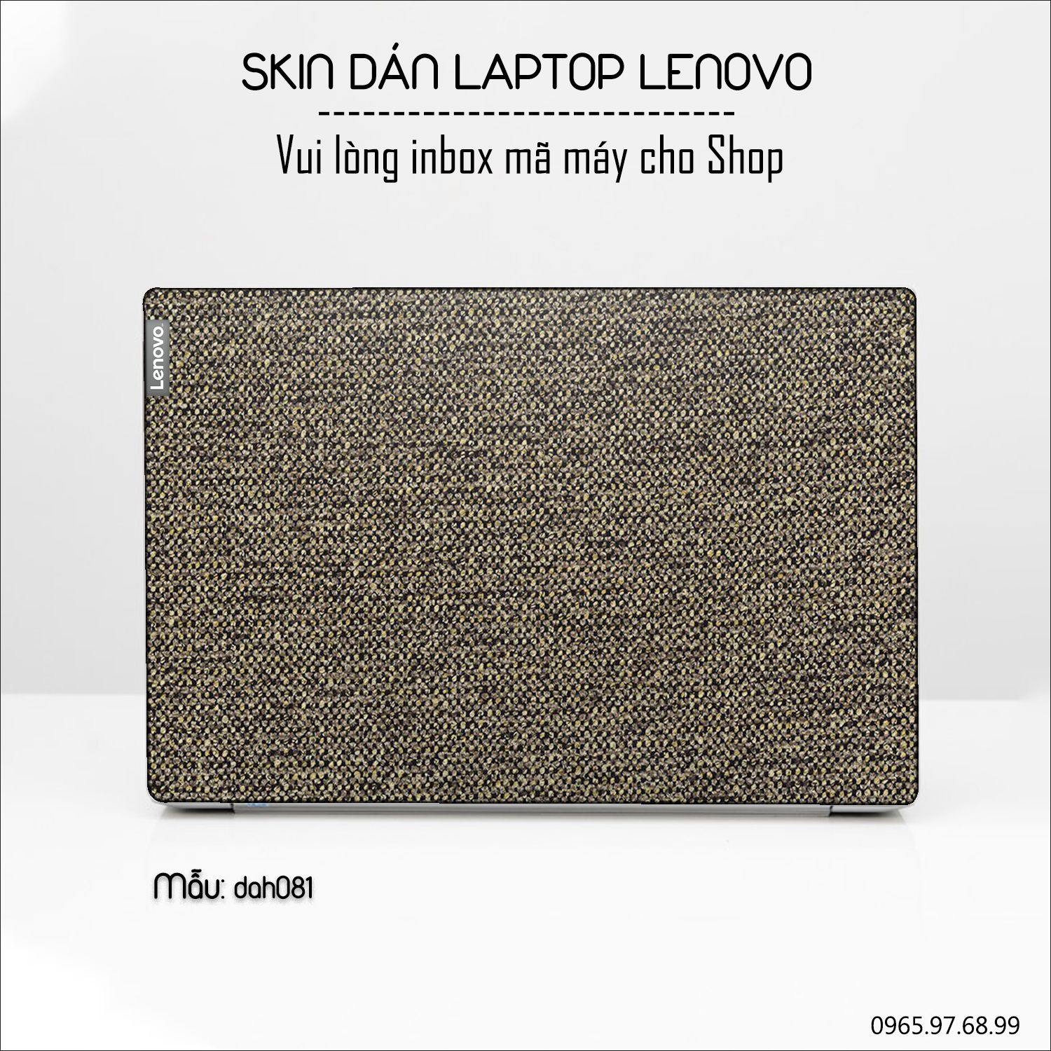 Decal Skin dán Laptop Lenovo mẫu vân vải (inbox mã máy cho shop)