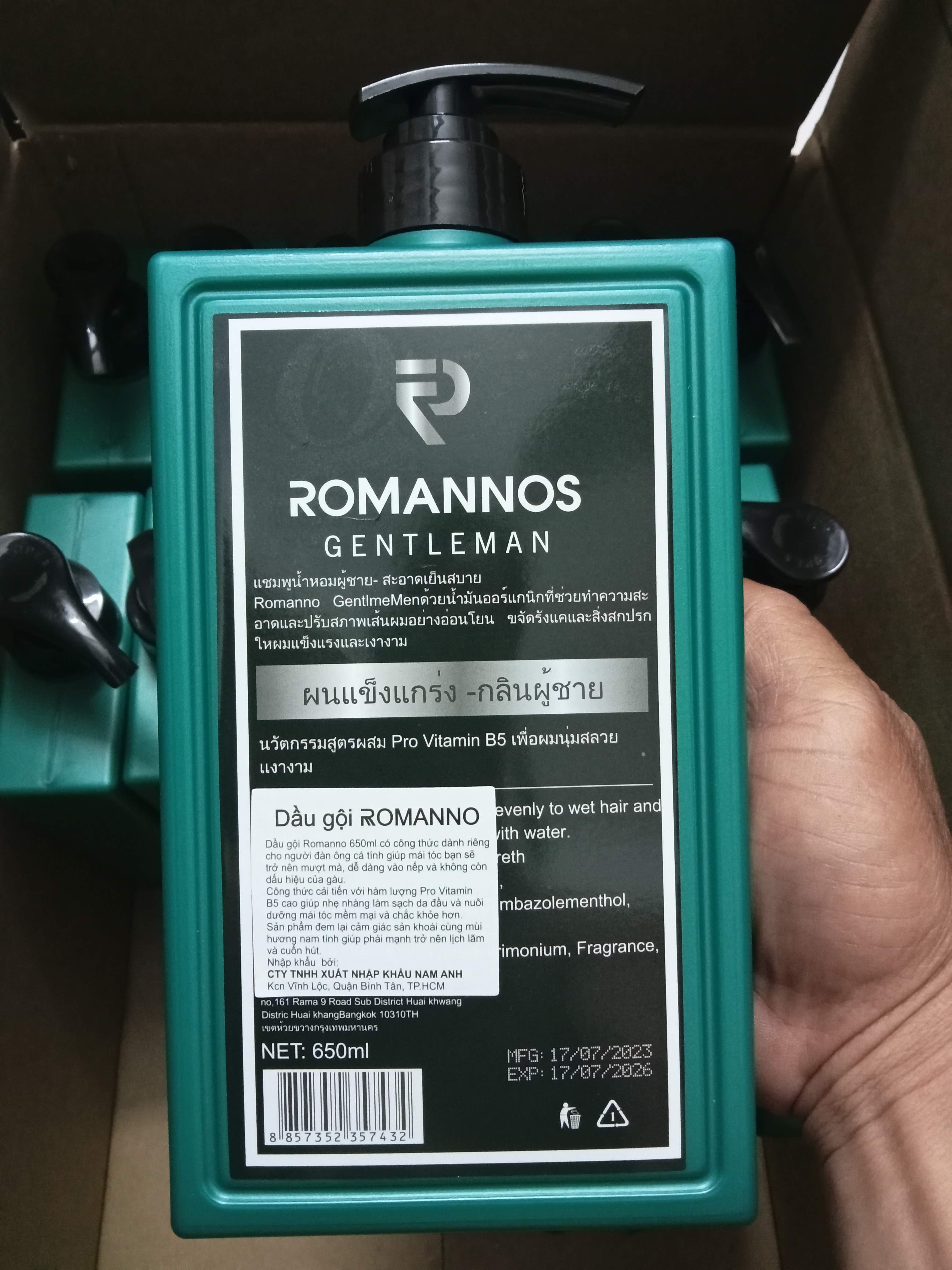 dầu gội Romano 650ML