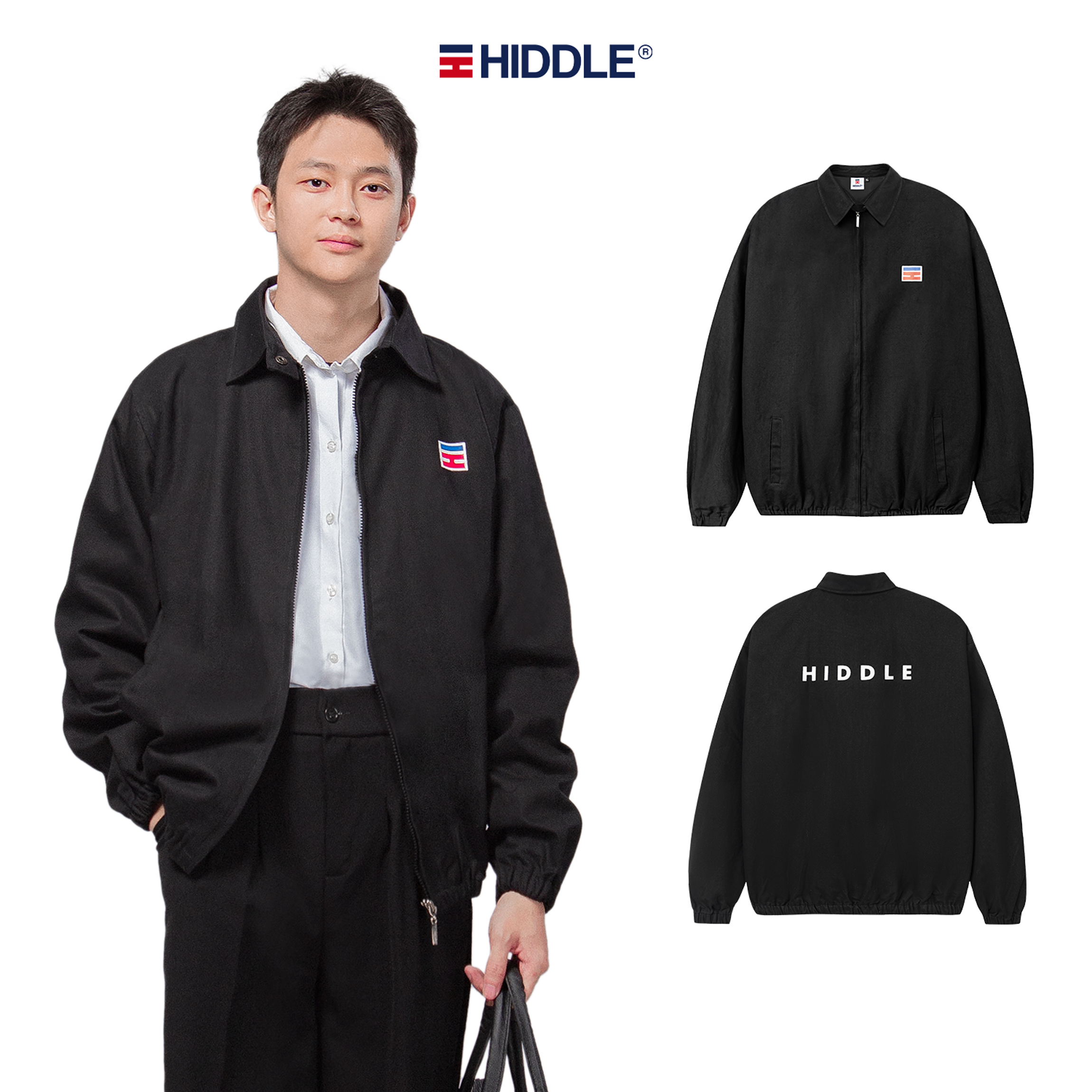 Áo Khoác Kaki Khóa Kéo Basic HIDDLE, Jacket Nam | H02-AK3