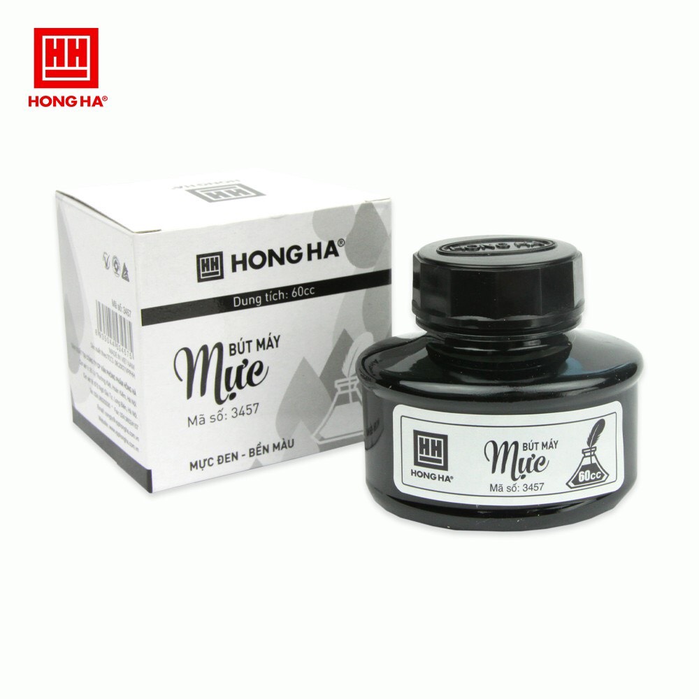 Lọ mực hồng hà 3432 60ml - mực bút máy chất lượng cao