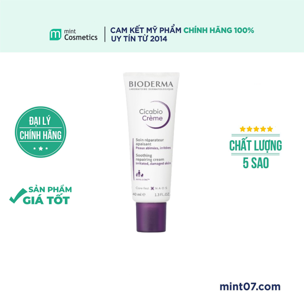 Kem Phục Hồi Da Bioderma Cicabio Cream 40ml