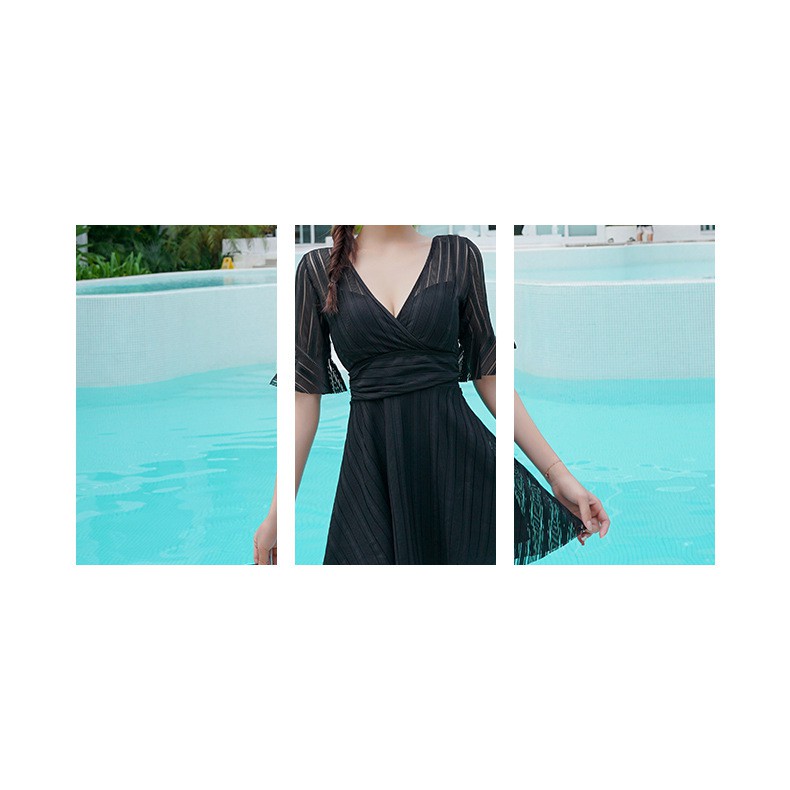 (Big Size) Bikini Đồ Bơi Liền Mảnh Kín Đáo Dạng Váy